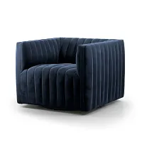 Four Hands Sarah Navy Velvet Swivel Accent Chair