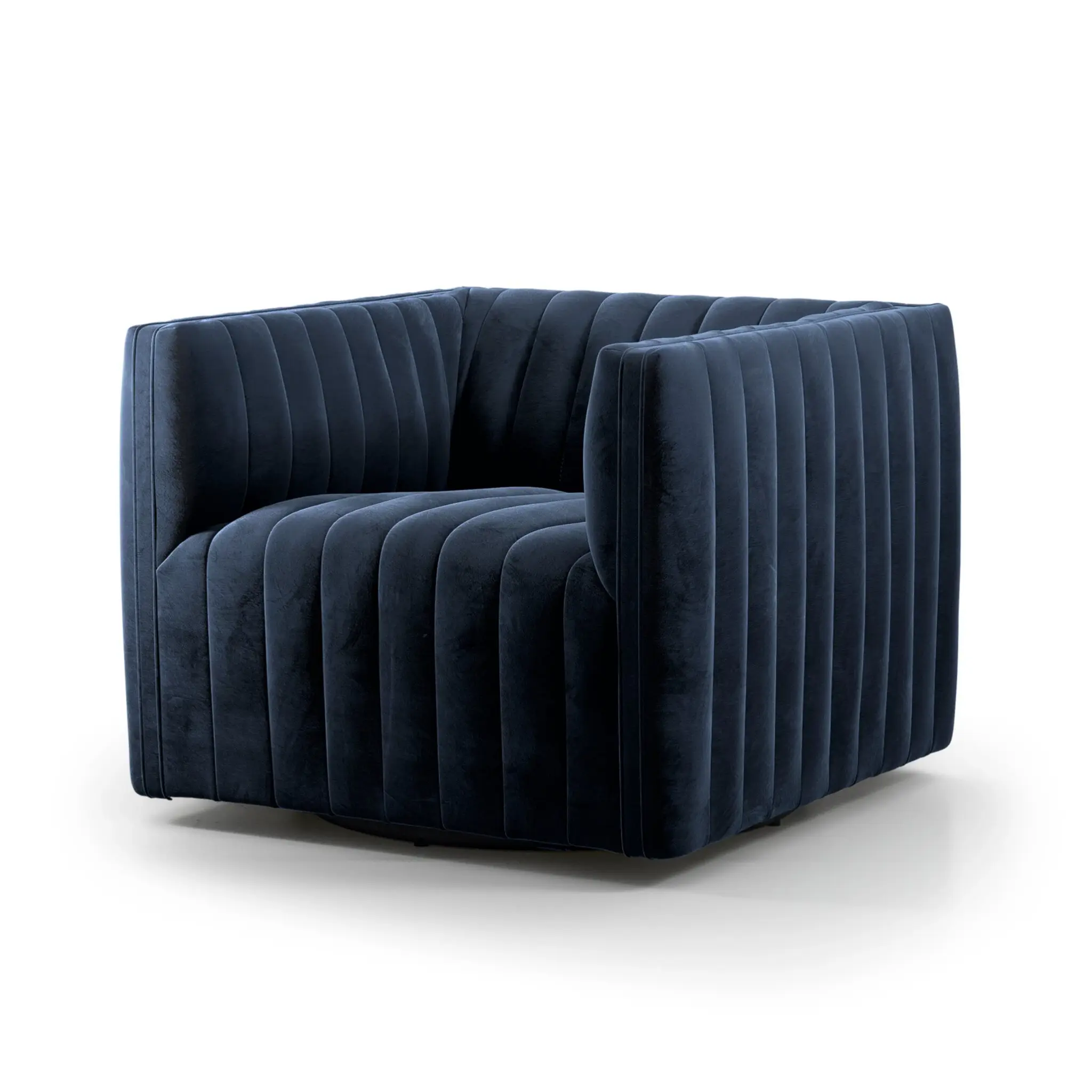 Four Hands Sarah Navy Velvet Swivel Accent Chair Four Hands Sarah Navy Velvet Swivel Accent Chair