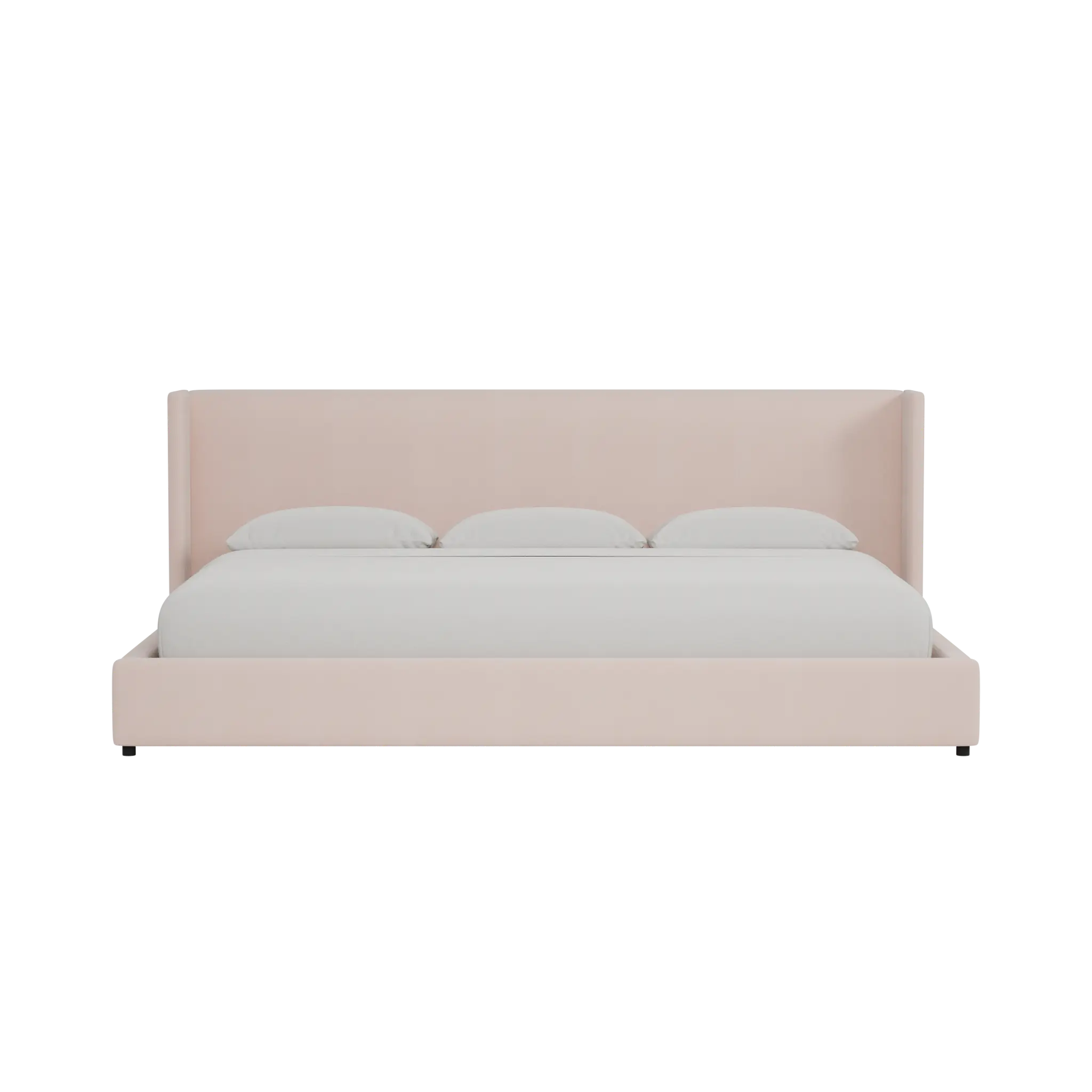 Captiva Joya Light Pink 48" Upholstered Shelter Bed Captiva Joya Light Pink 48" Upholstered Shelter Bed