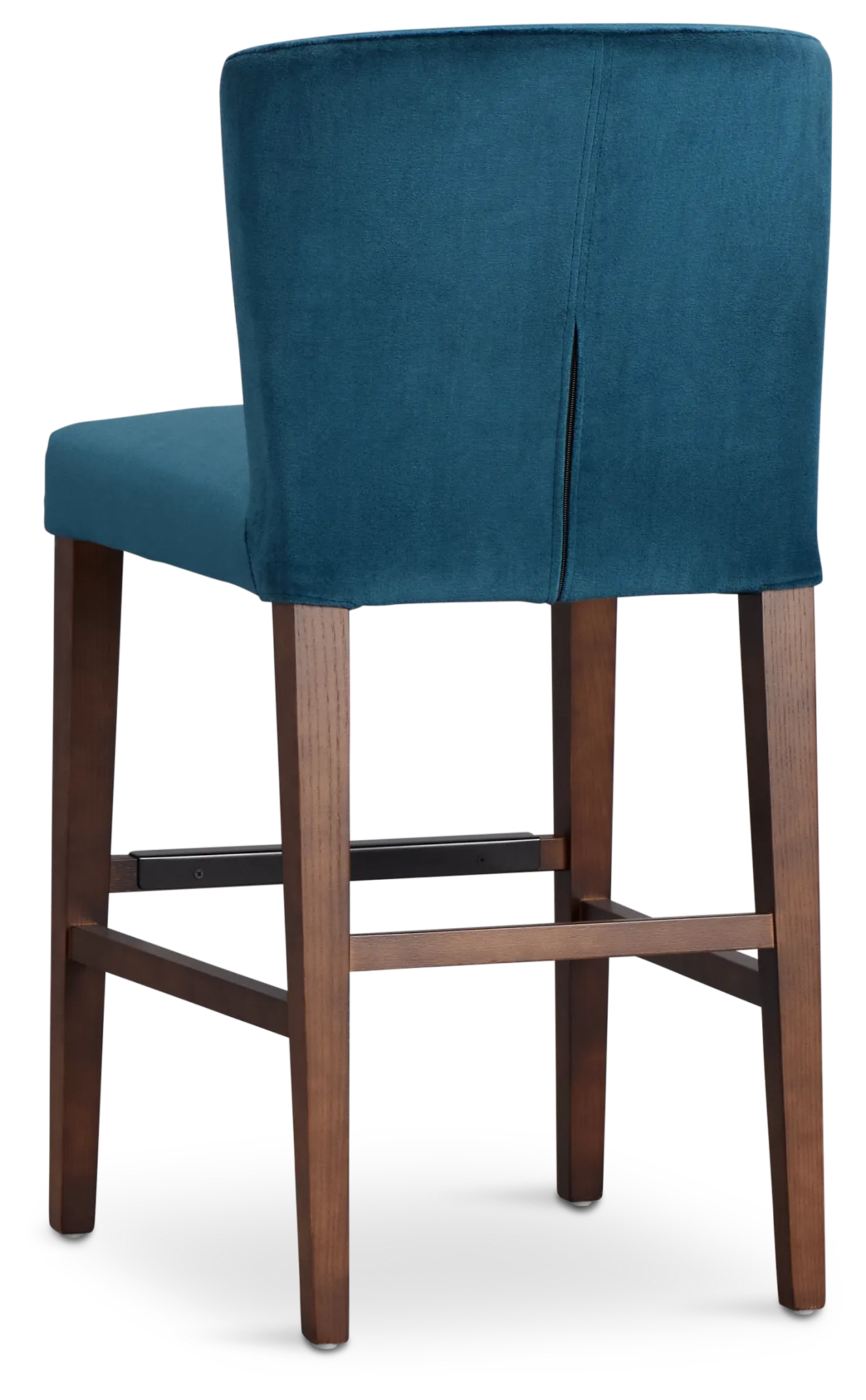 Bentley Dark Blue Velvet 24" Upholstered Barstool