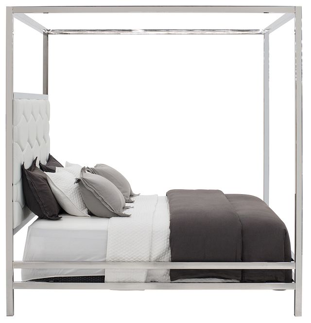 Cortina White Canopy Bed (3)
