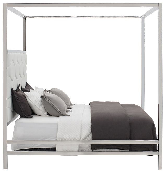 Cortina White Canopy Bed