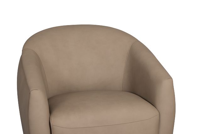 Kellan Taupe Leather Swivel Chair