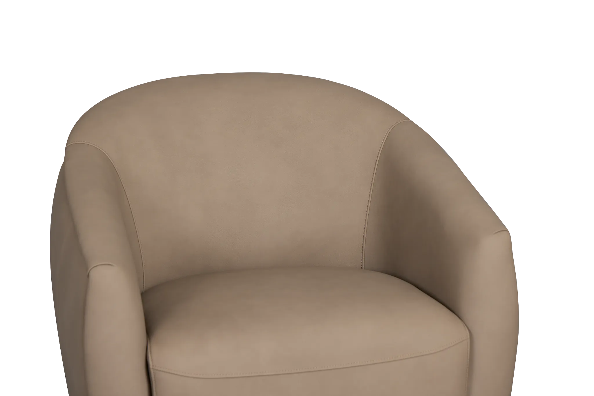 Kellan Taupe Leather Swivel Chair