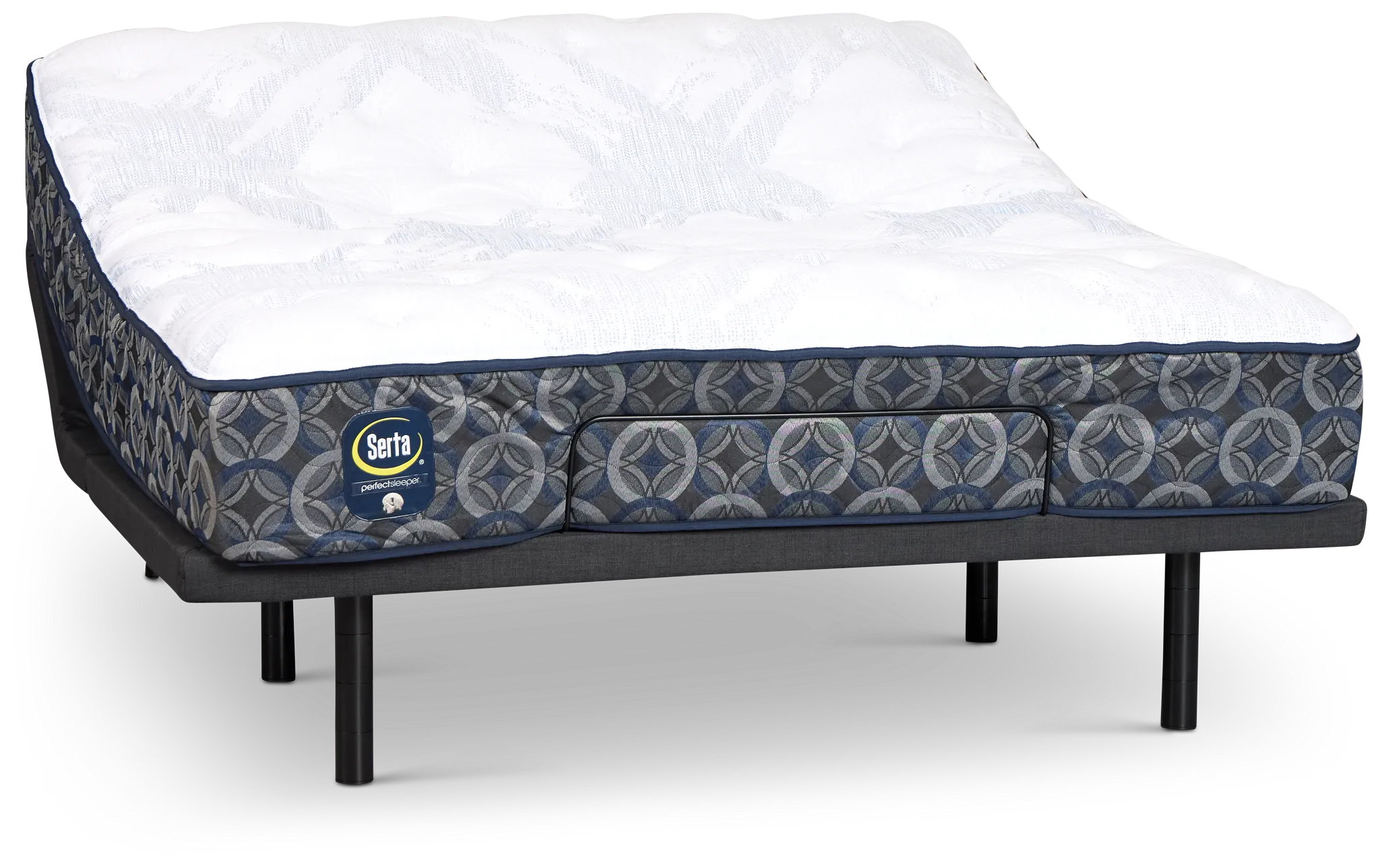 Perfect Sleeper Calming Nights Plush Baselogic Platinum Adjustable Base Mattress Set