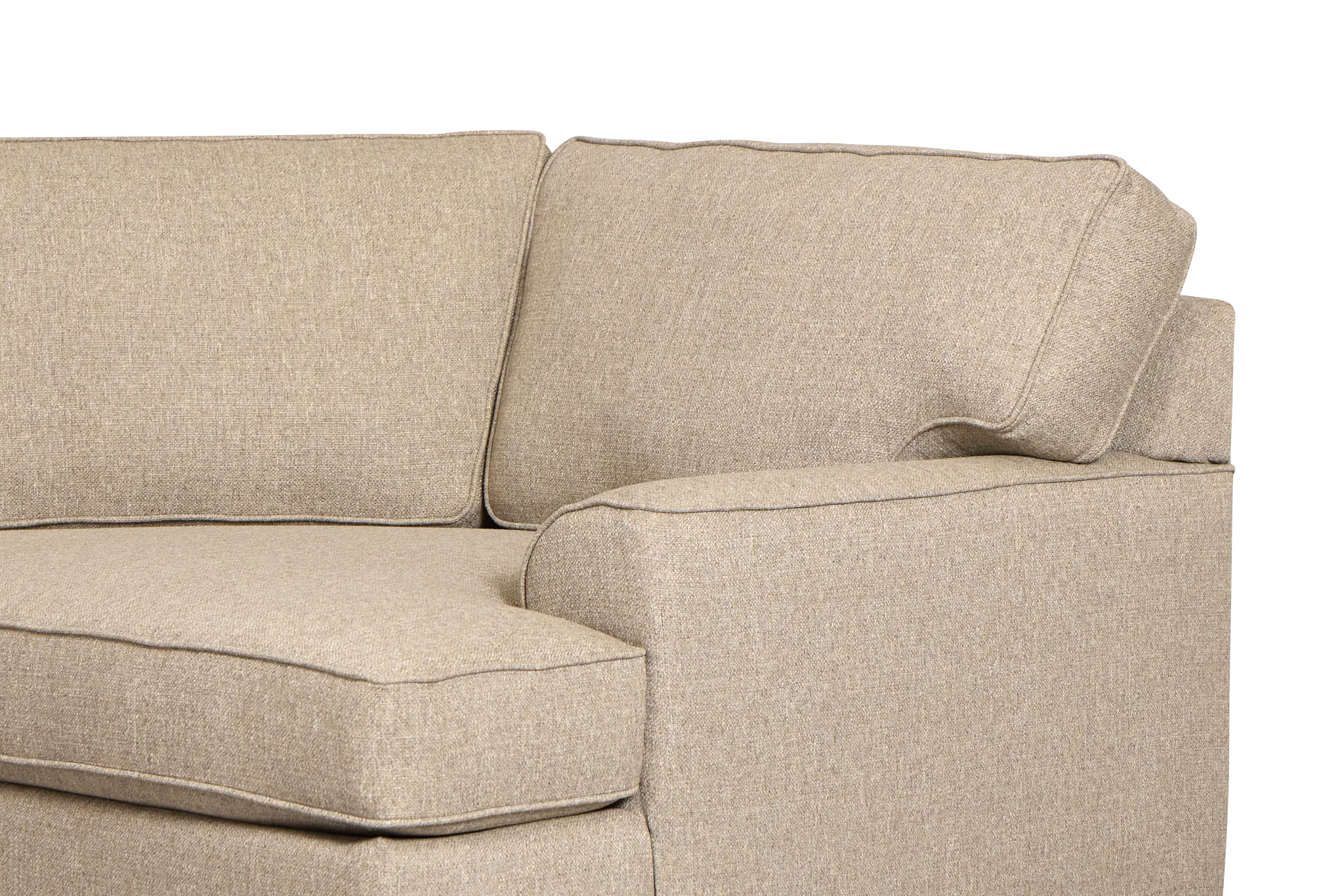 Sinclair Brown Fabric Dual Cuddler Sectional Sinclair Brown Fabric Dual Cuddler Sectional