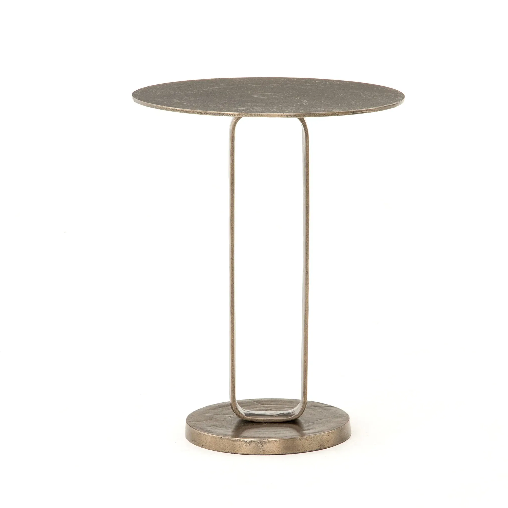 Four Hands Deem Brass Round End Table