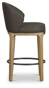 Libby Dark Gray Micro 24" Upholstered Barstool