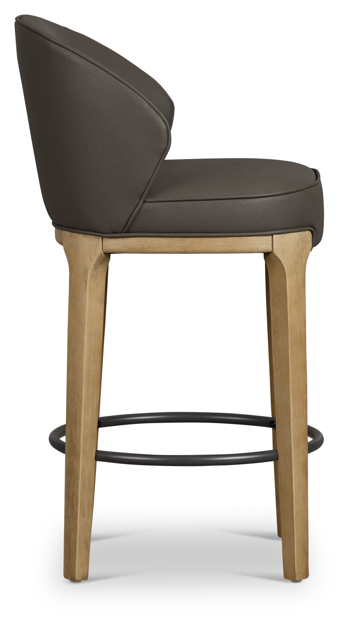 Libby Dark Gray Micro 24" Upholstered Barstool