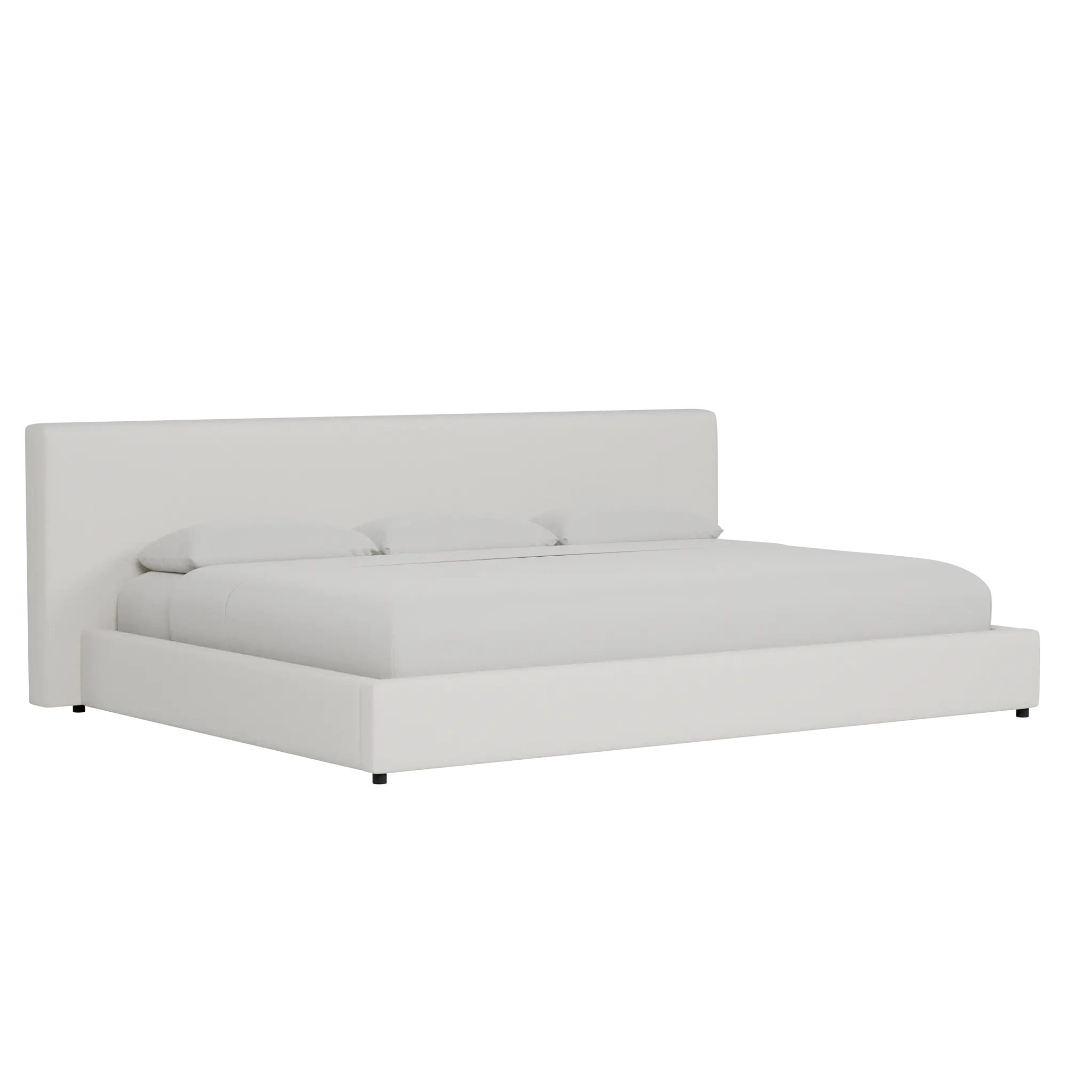 Grayton Natural Beauty Beige 44" Upholstered Platform Bed Grayton Natural Beauty Beige 44" Upholstered Platform Bed