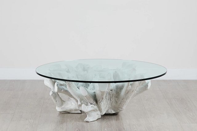 Ocean Drive Glass Round Coffee Table