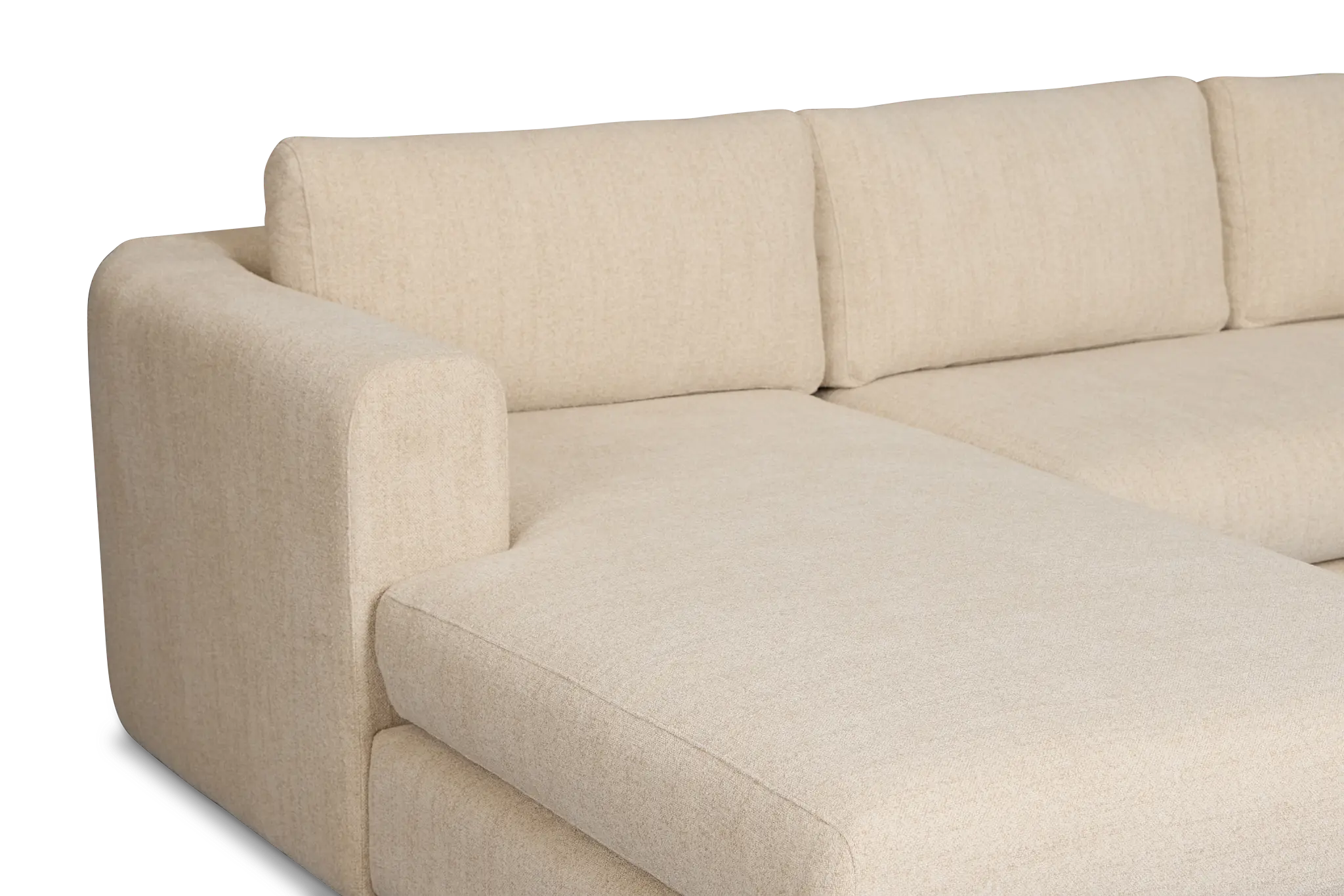 Alma Light Beige Fabric Medium Left Chaise Wedge Sectional Alma Light Beige Fabric Medium Left Chaise Wedge Sectional