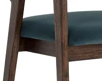 Shelli Dark Blue Upholstered Arm Chair