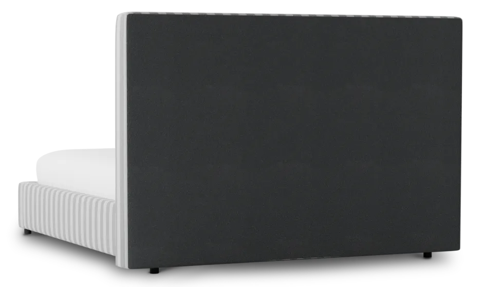 Grayton Sea Lane Light Gray 54" Upholstered Platform Bed