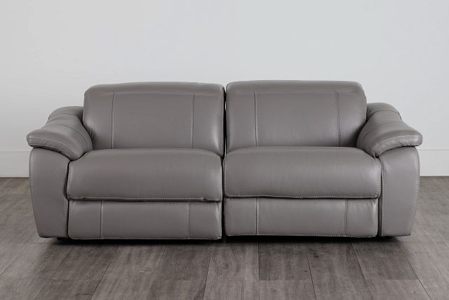 Marion Gray Lthr/vinyl Power Reclining Sofa