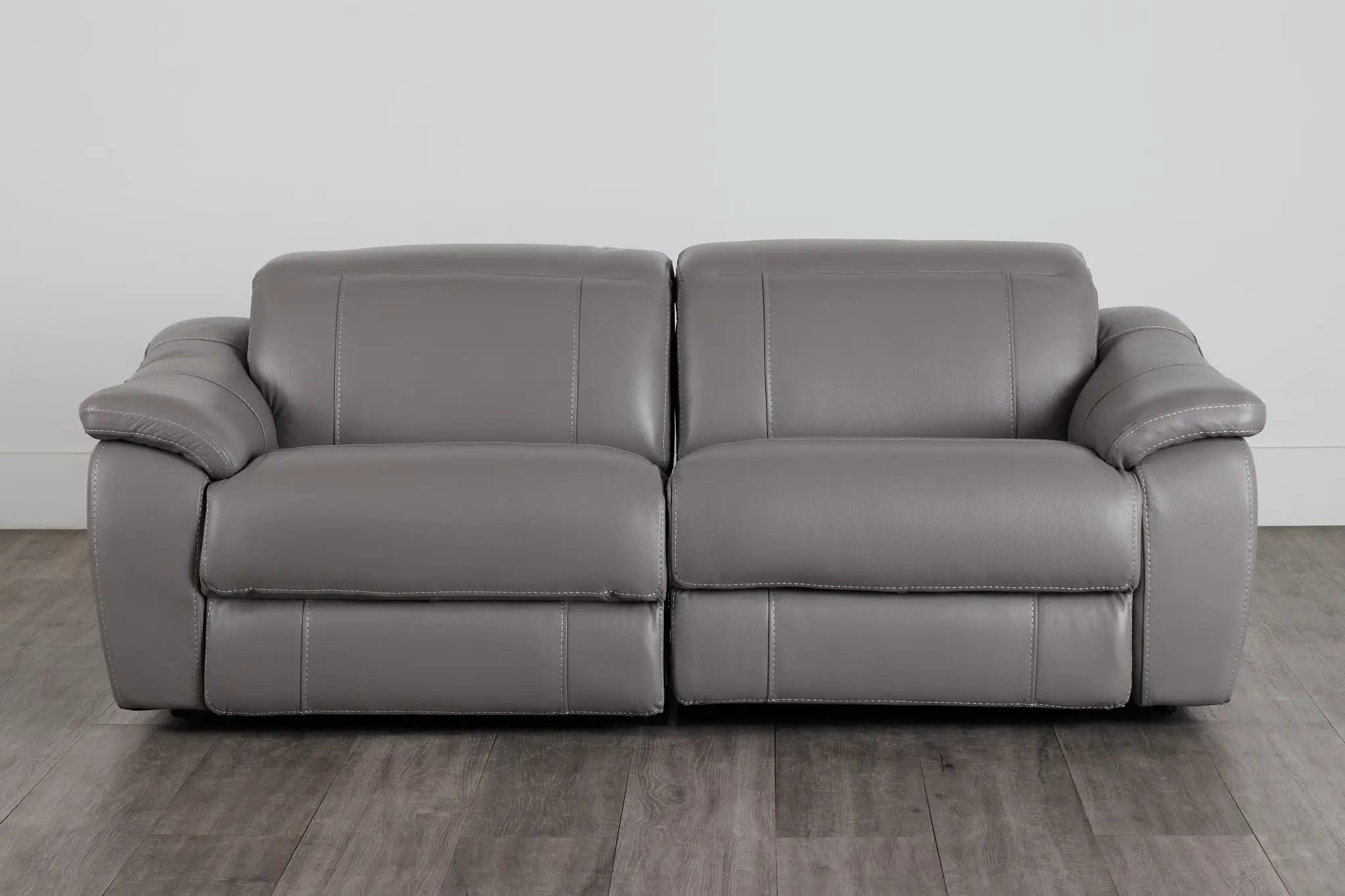 Marion Gray Lthr/vinyl Power Reclining Sofa Marion Gray Lthr/vinyl Power Reclining Sofa