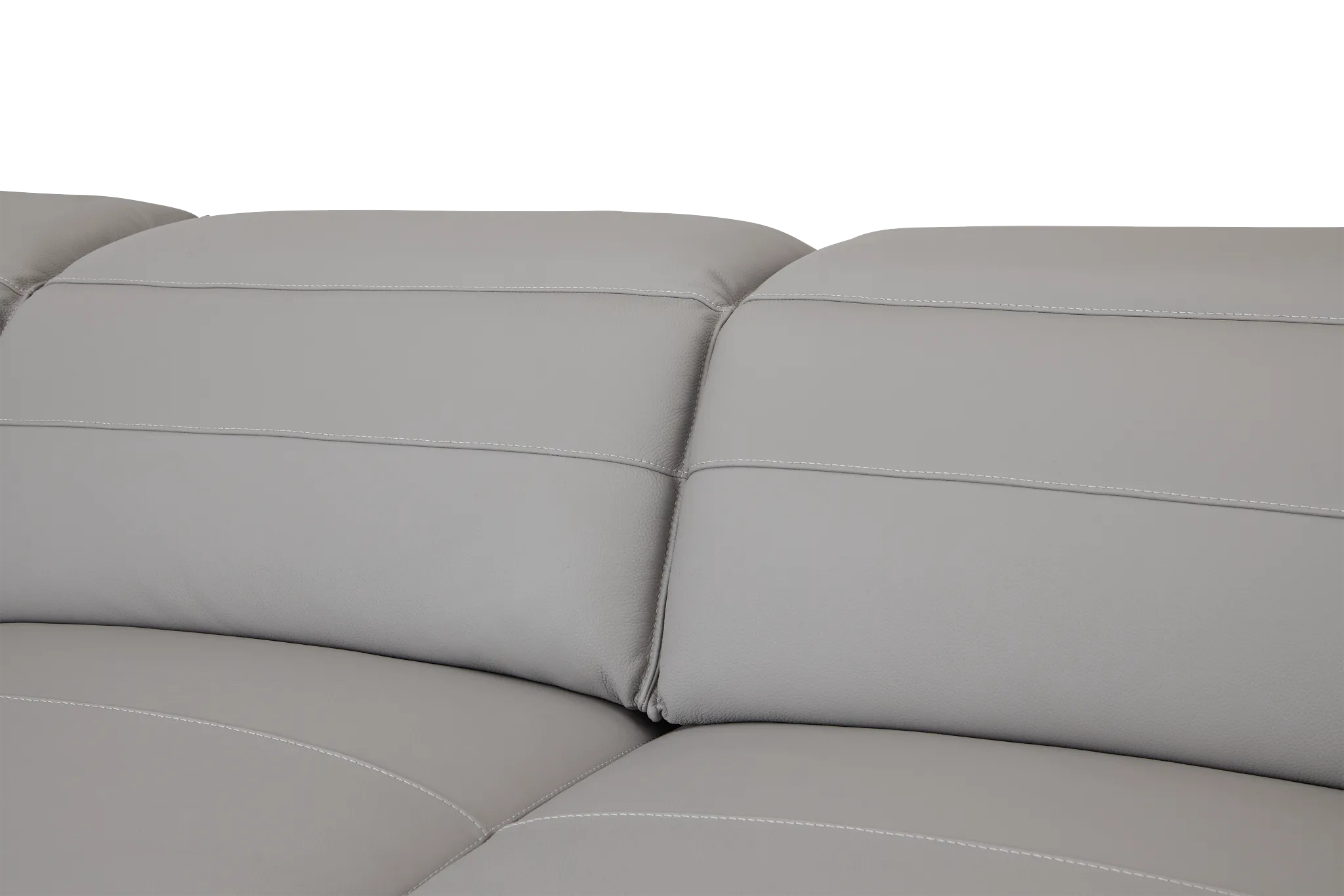 Pearson Gray Leather Left Bumper Sectional