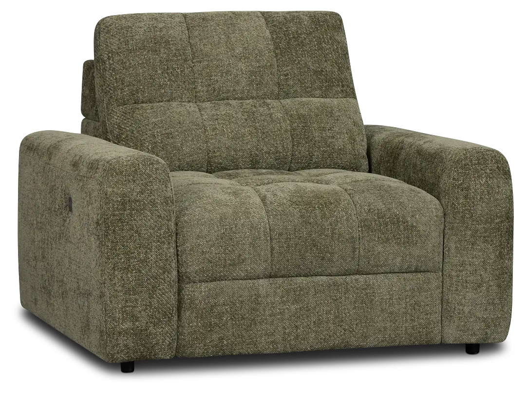 Hendrix Green Fabric Power Reclining Chaise Hendrix Green Fabric Power Reclining Chaise