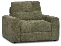 Hendrix Green Fabric Power Reclining Chaise