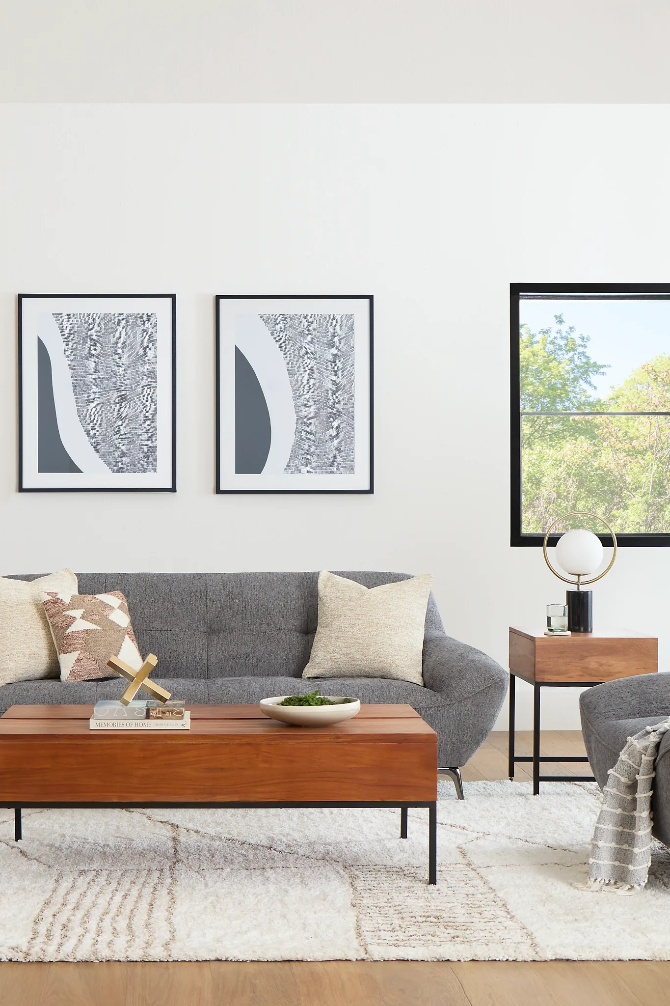 Zoey Dark Gray Fabric Sofa