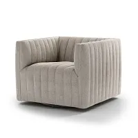 Four Hands Sarah Light Beige Fabric Swivel Accent Chair