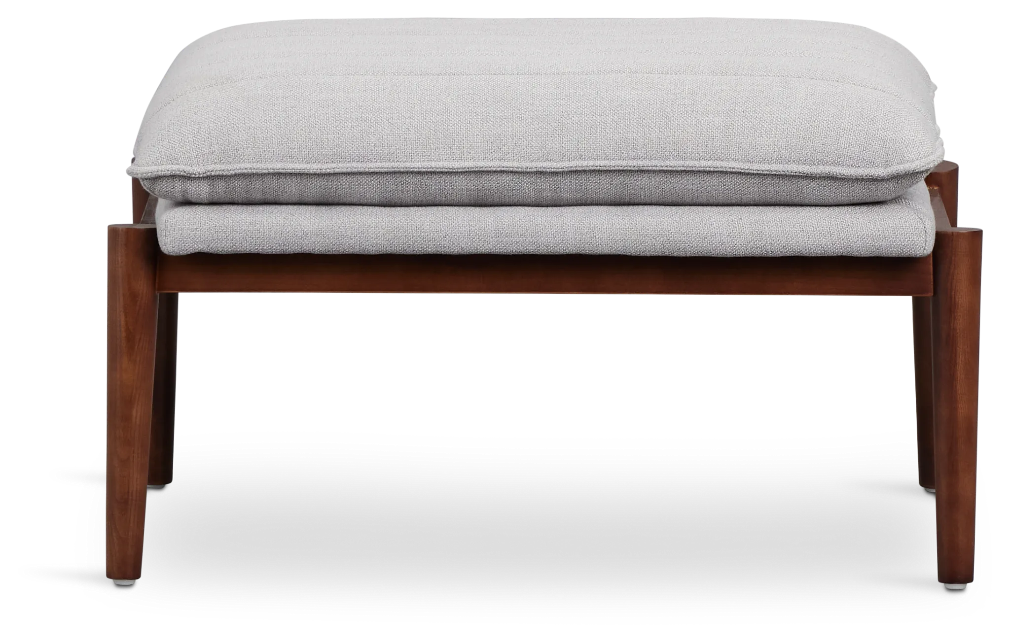 Leith Gray Fabric Accent Ottoman