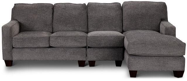 Andie Dark Gray Fabric Small Right Chaise Sectional (2)
