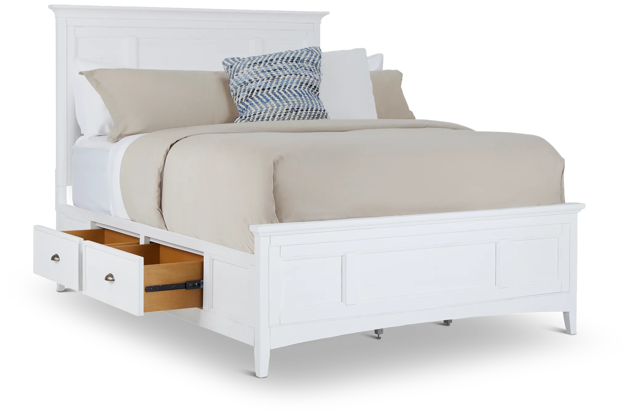 Heron Cove White Panel Storage Bed