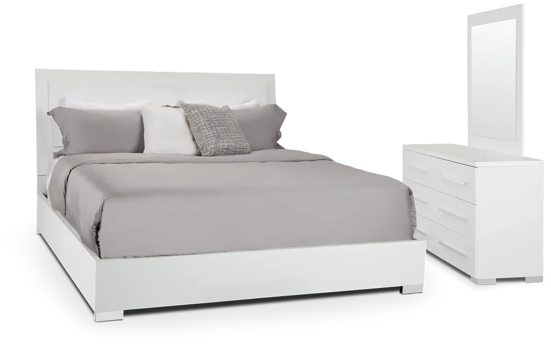 Verona White Platform Bedroom Verona White Platform Bedroom