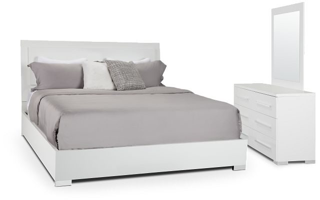 Verona White Platform Bedroom