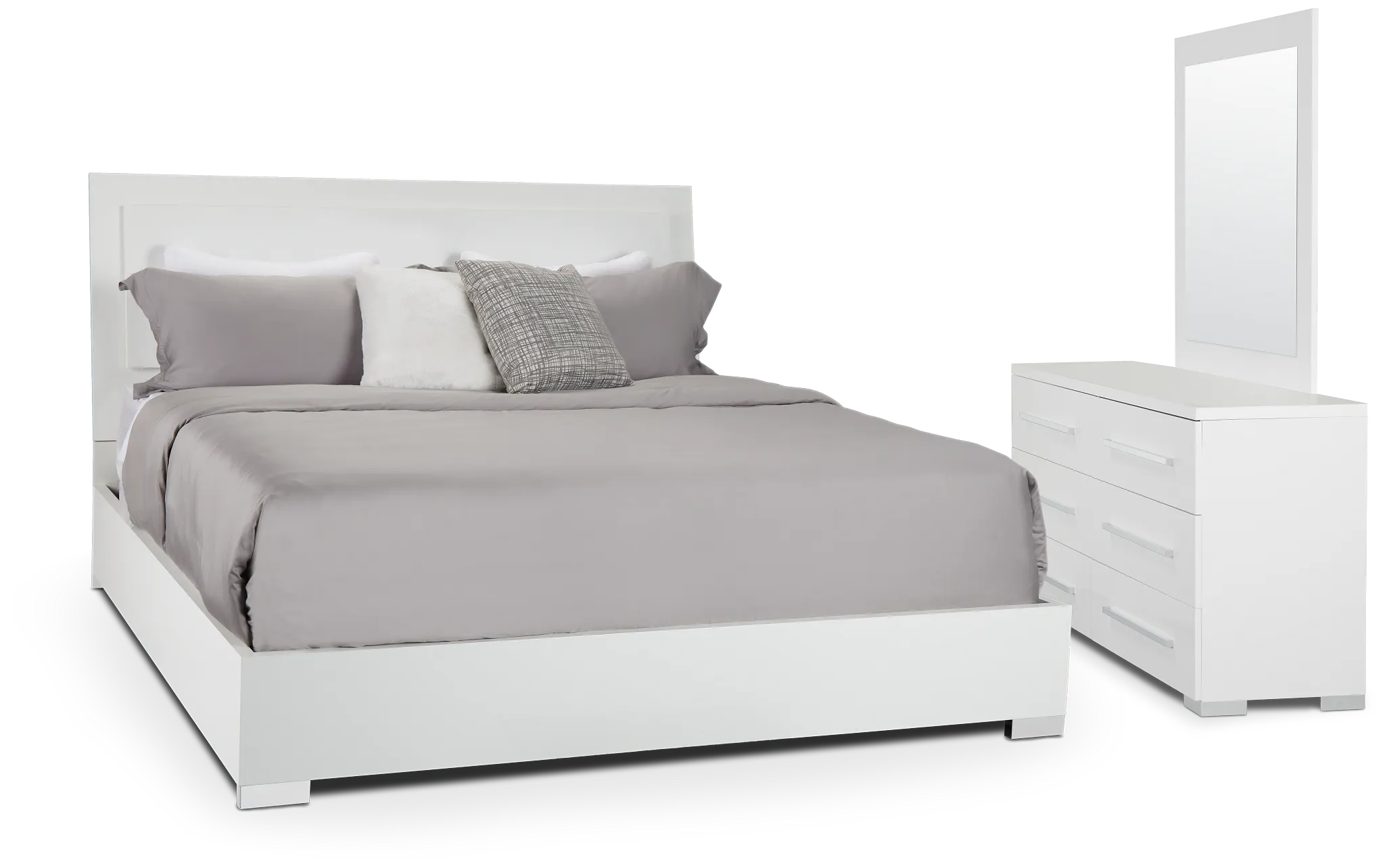 Verona White Platform Bedroom