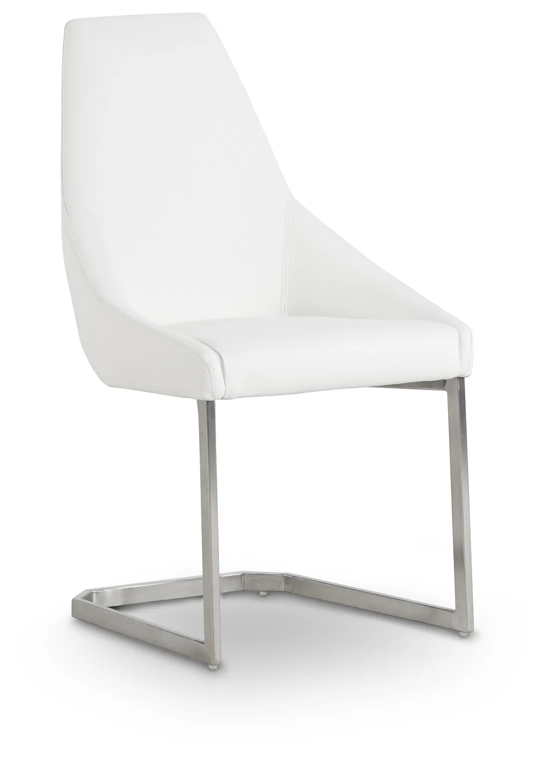 Monaco White Upholstered Side Chair