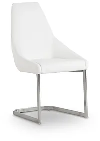 Monaco White Upholstered Side Chair