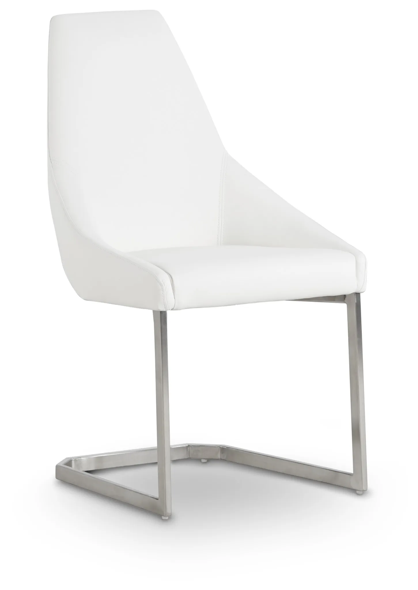Monaco White Upholstered Side Chair