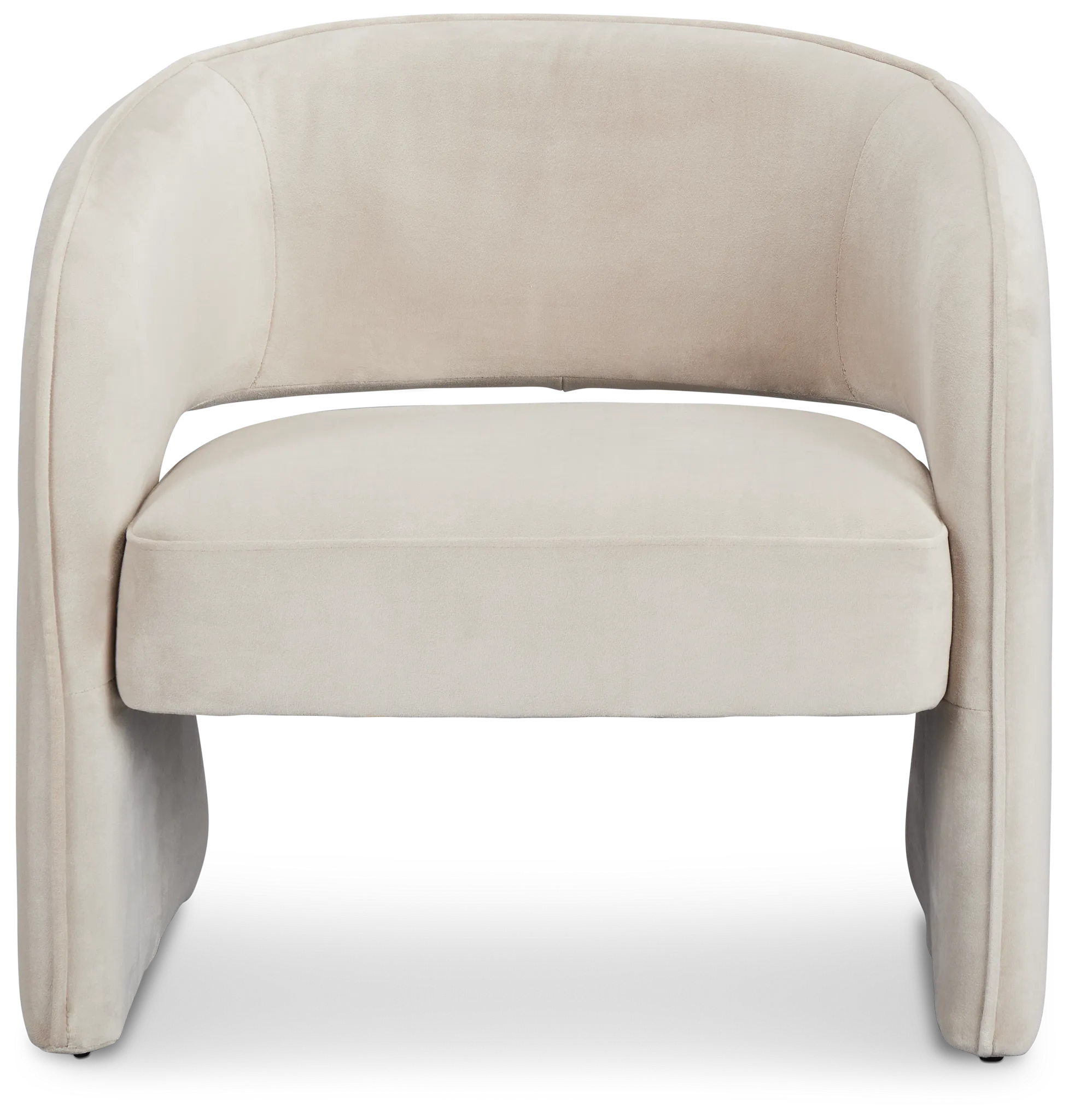 Noel Light Beige Velvet Accent Chair