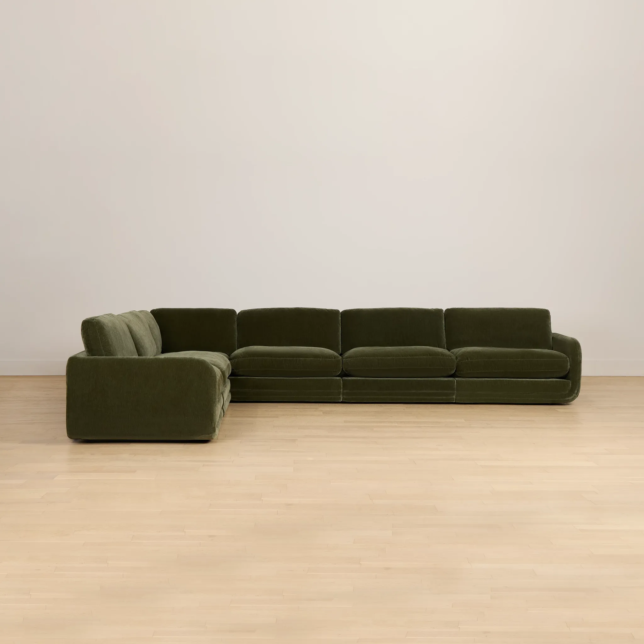 Jules Green Velvet 6-piece Modular Sectional
