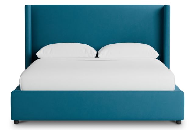 Captiva Joya Teal 48" Upholstered Shelter Bed