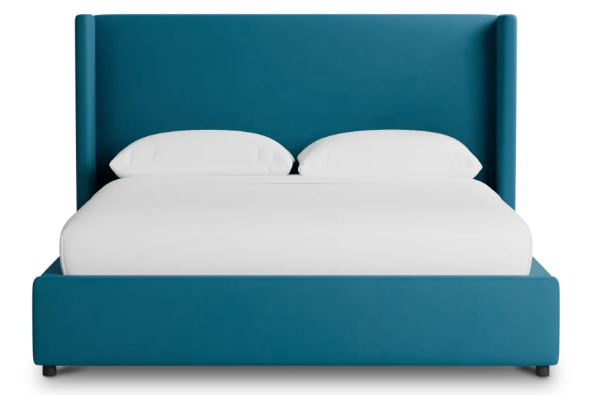 Captiva Joya Teal 48" Upholstered Shelter Bed