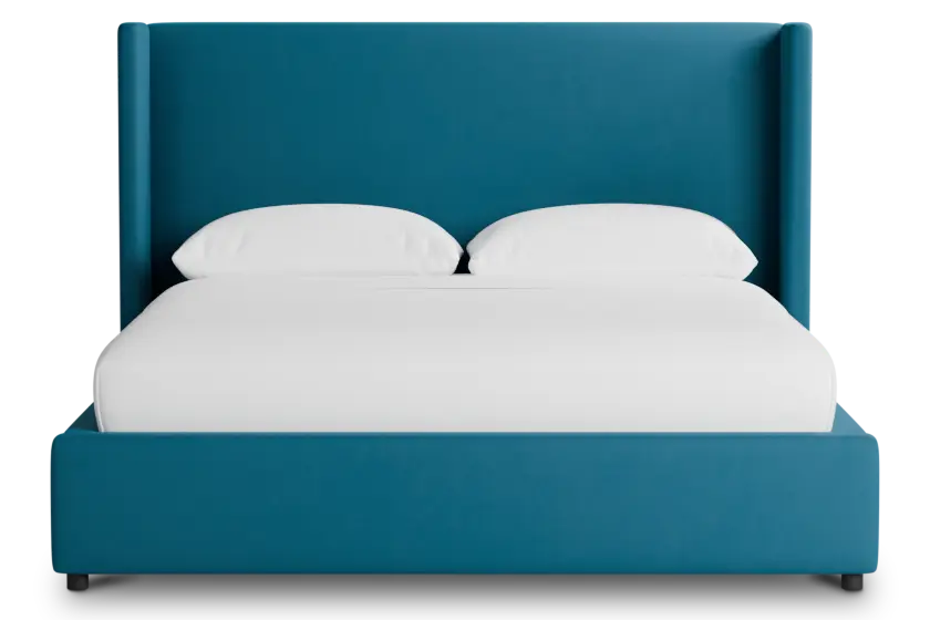 Captiva Joya Teal 48" Upholstered Shelter Bed Captiva Joya Teal 48" Upholstered Shelter Bed
