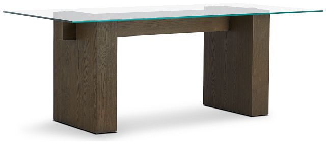 Oakland Dark Tone Glass Rectangular Table