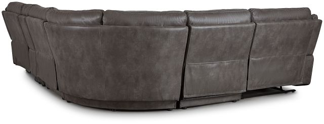 Dober Dark Gray Micro Medium Dual Manual 2-arm Sectional