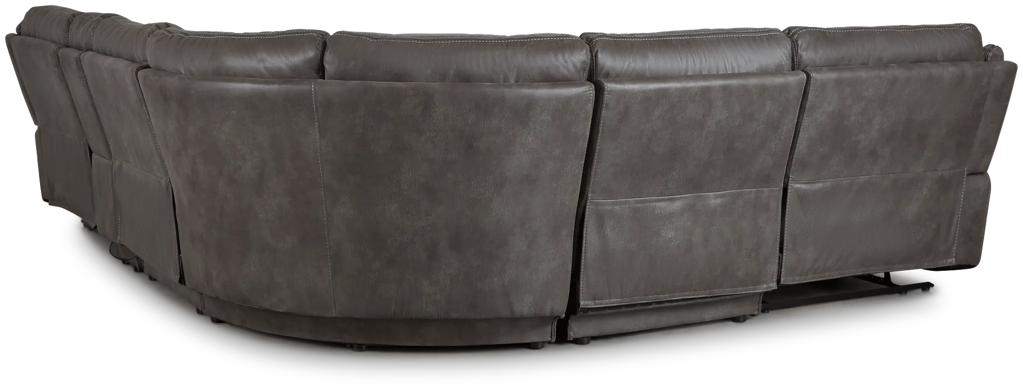 Dober Dark Gray Micro Medium Dual Manual 2-arm Sectional