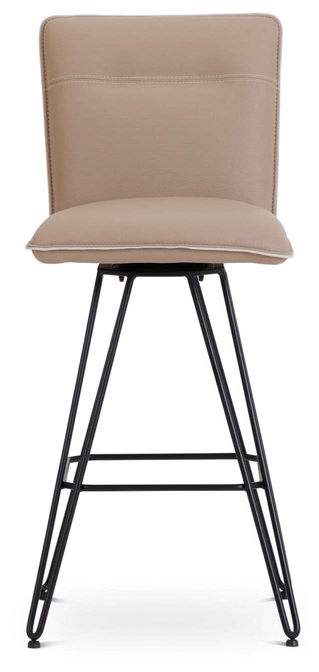 Demi Taupeswivel 30" Upholstered Barstool