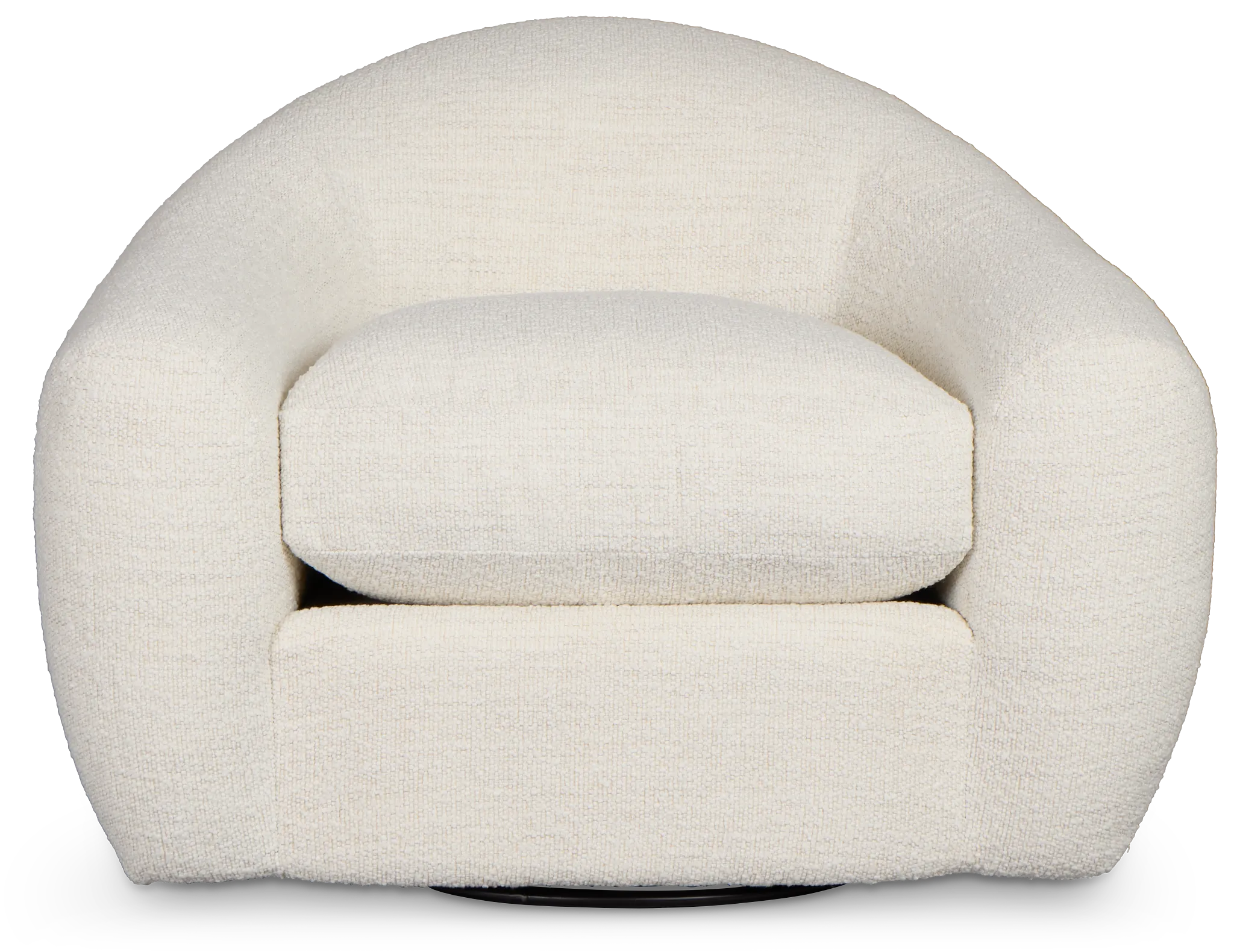 Kaya White Fabric Swivel Chair