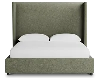 Captiva Sutton Green 60" Upholstered Shelter Bed