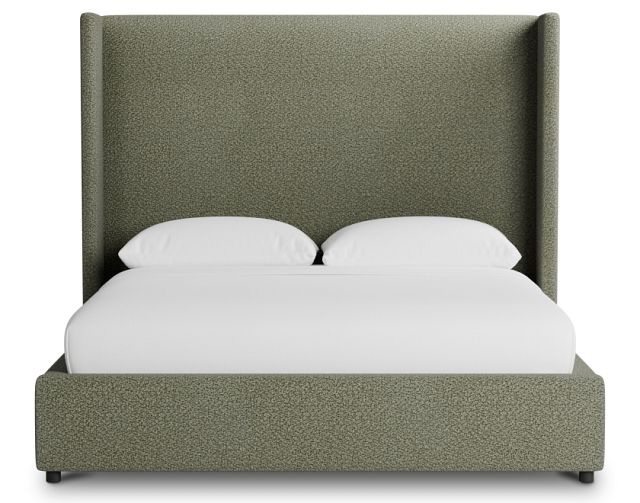 Captiva Sutton Green 60" Upholstered Shelter Bed