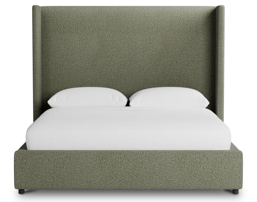 Captiva Sutton Green 60" Upholstered Shelter Bed