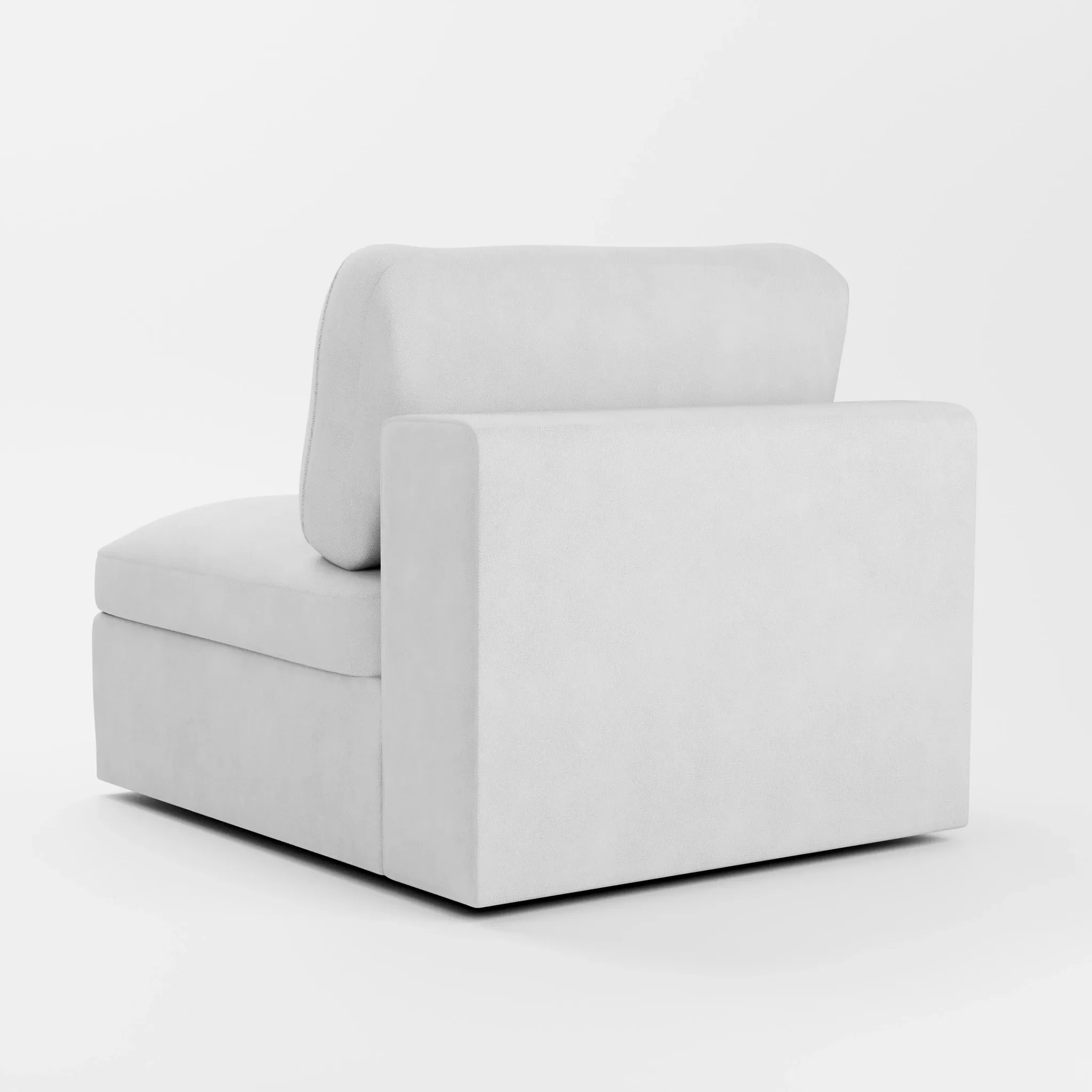 Destin Peyton White Fabric Swivel Chair