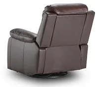Mason Brown Leather Power Swivel Glider Recliner