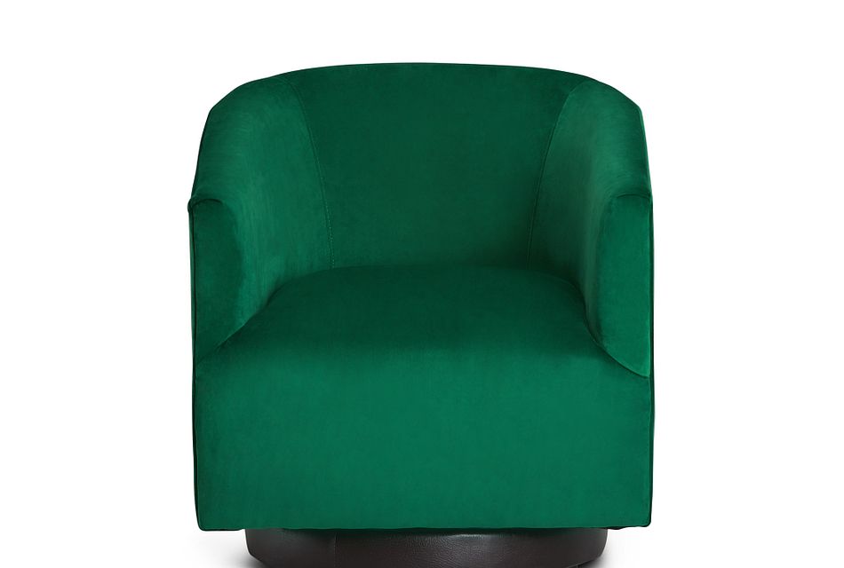 Charlotte Dark Green Velvet Swivel Accent Chair   S1901289112F00 EI CHRLTE DGN VT SWAC CHR 